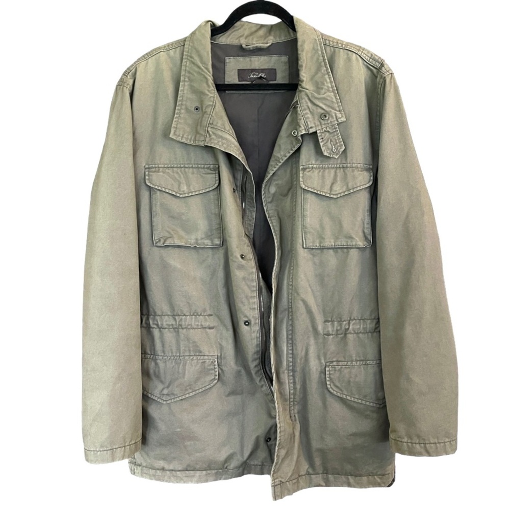 Tasso Elba Men’s Lightweight Utility‎ Field Jacket in Olive Green L